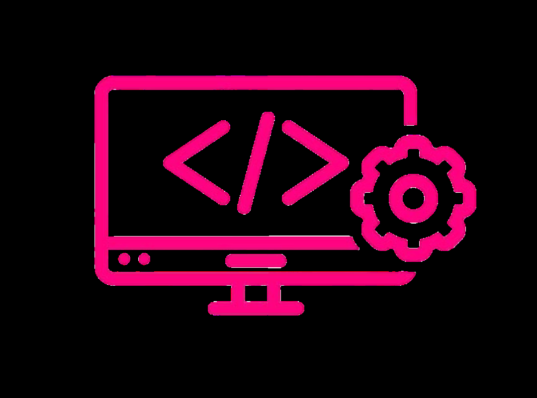 Web development icon representing website design and coding for digital marketing